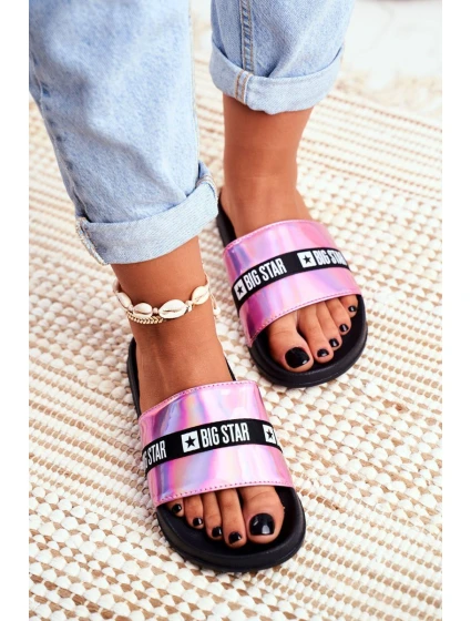 Dámské Nazouváky Big Star Růžové model 21537242 - Big Star Shoes Dámské Nazouváky Big Star Růžové model 21537242 - Big Star Shoes