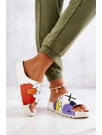 Gumové pantofle s potiskem Bílý model 21575280 - Boto