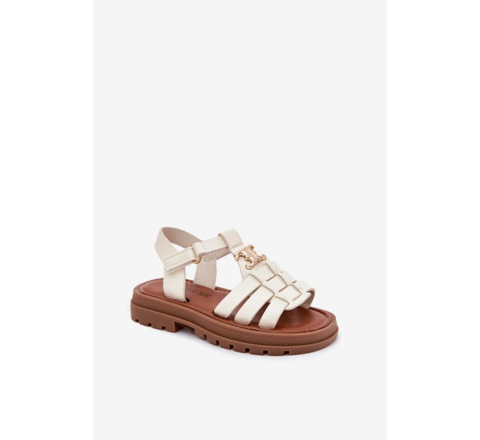 Dívčí sandály s ozdobným detailem béžové Serina Dívčí sandály s ozdobným detailem béžové Serina