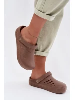 Dámské pantofle Chodaki pěnové Big Star TT274A085 hnědé Dámské pantofle Chodaki pěnové Big Star TT274A085 hnědé