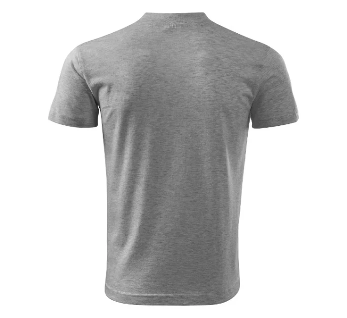 V-neck tričko unisex tmavě šedý melír