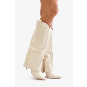 Kozačky na podpatku model 202611 Step in style Kozačky na podpatku model 202611 Step in style