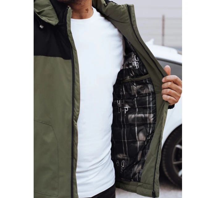 Pánská zimní bunda s odepínací kapucí zelená Dstreet TX4913