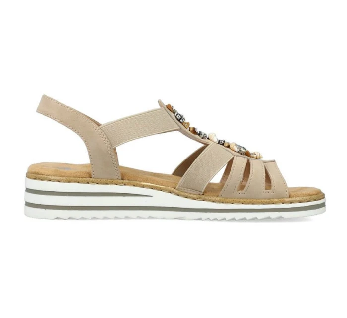 Pohodlné sandály Rieker W RKR680 beige Pohodlné sandály Rieker W RKR680 beige