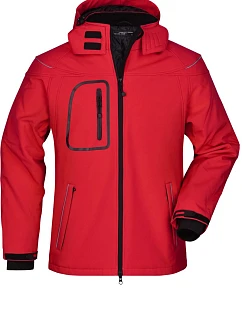 JN 1000 Pánská 3vrstvá zimní softshellová bunda model 22494761 red - Daiber