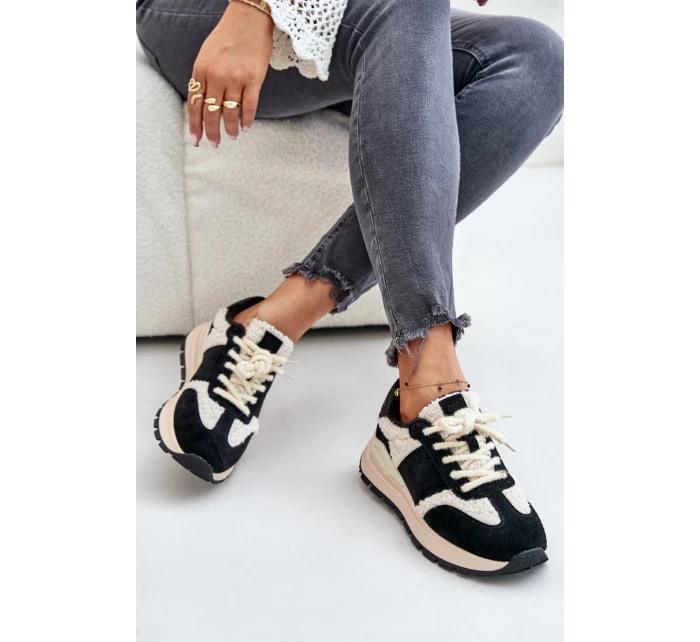 Zateplené dámské kožené sneakersy Big Star OO274A318 HI-POLY SYSTEM černé Zateplené dámské kožené sneakersy Big Star OO274A318 HI-POLY SYSTEM černé