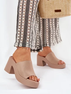 Dámské Sandály Na Podpatku A Platformě Khaki model 21689313 - Boto