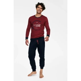 Pyžamo Bolt 40033-33X Červená melange-černá - Henderson