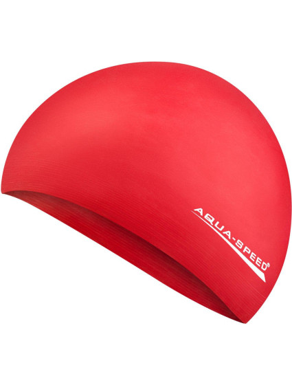 AQUA SPEED Plavecká čepice Soft Latex Červený vzor 31