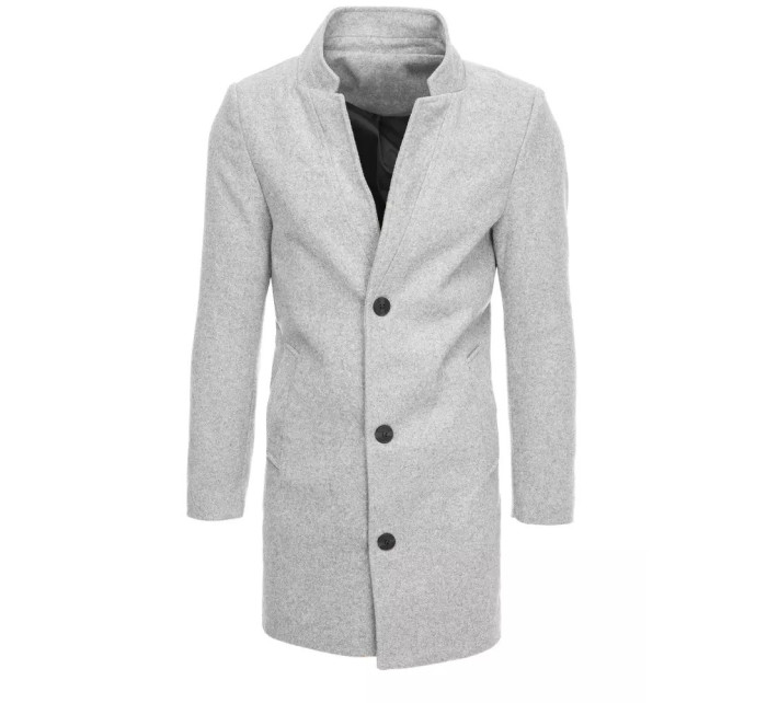Pánský jednořadý kabát šedý Dstreet CX0428