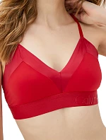 Dámská nevyztužená podprsenka Gloss Unlined Triangle QF6664E-XMK - Calvin Klein
