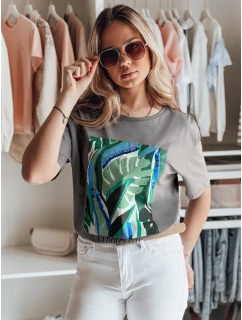 MUYUMBA dámské tričko s potiskem graphite FashionStreet RY2619