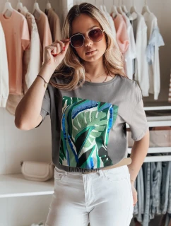 MUYUMBA dámské tričko s potiskem graphite FashionStreet RY2619