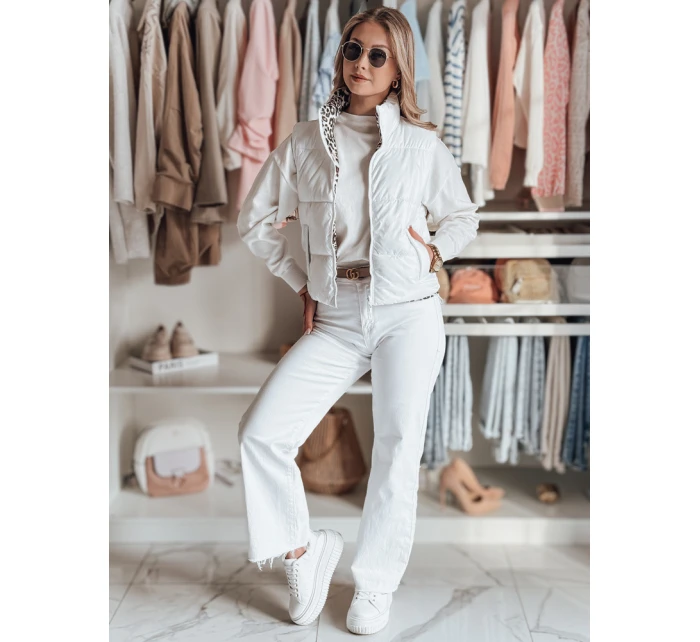 Dámská krátká oboustranná vesta CHIPUFF bílá FashionStreet TY4821