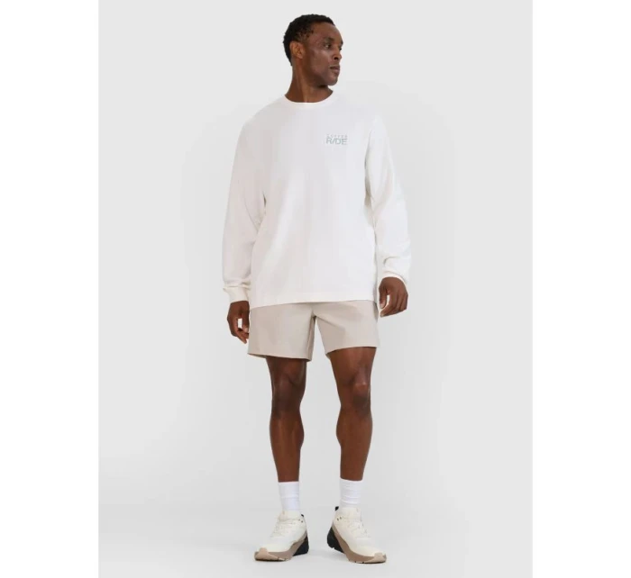 Pánské tričko oversize s potiskem a dlouhým rukávem 4F 4FWSS25TLONM390-11S pánské