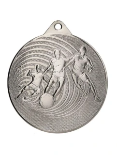 KOVOVÁ FOTBALOVÁ MEDAILE FI 70 MMC3070 - STŘÍBRNÁ
