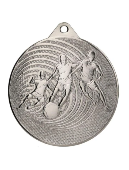 KOVOVÁ FOTBALOVÁ MEDAILE FI 70 MMC3070 - STŘÍBRNÁ