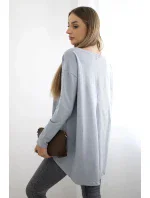 Dámská halenka s model 21138048 a nápisem Canyon šedý - K-Fashion Dámská halenka s model 21138048 a nápisem Canyon šedý - K-Fashion