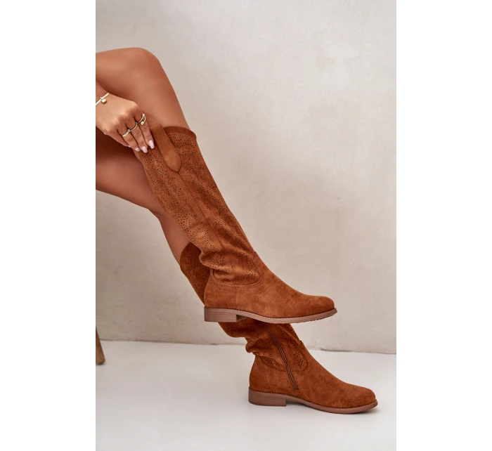 Dámské Kozačky Camel model 21668237 - S.Barski Dámské Kozačky Camel model 21668237 - S.Barski