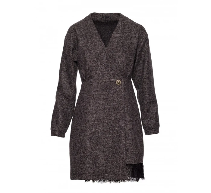 Zavinovací šaty z černé model 21295894 - Moe Zavinovací šaty z černé model 21295894 - Moe