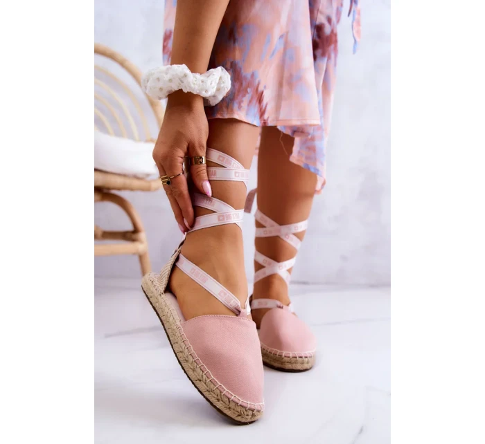 Dámské elegantní espadrilky Big Star - světle růžové