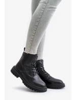 Zateplené Kotníkové Boty Workery Dámské Big Star Černé Zateplené Kotníkové Boty Workery Dámské Big Star Černé