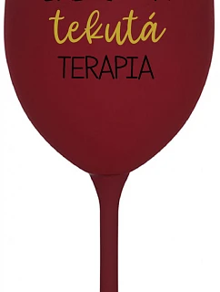 model 22163805 TEKUTÁ TERAPIA bordovy pohár na víno 350 ml - Giftela