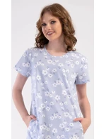 Dámské domácí šaty Nature modro-bílé - Vienetta