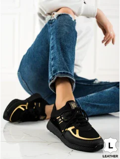 Luxusní černé tenisky dámské bez podpatku