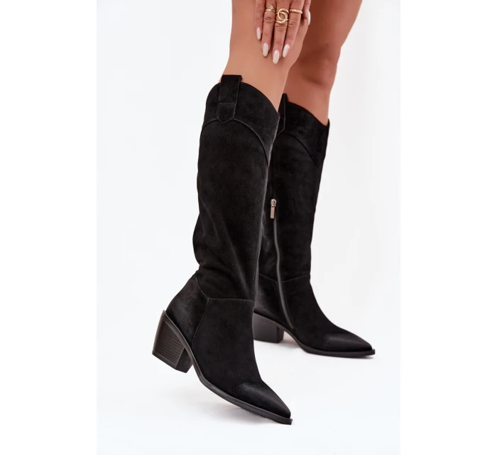 Kozačky na podpatku model 221160 Step in style Kozačky na podpatku model 221160 Step in style