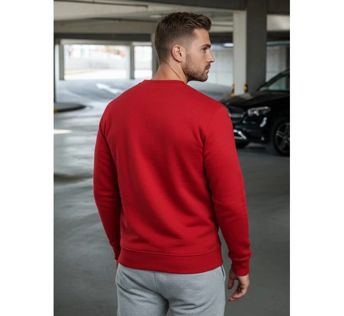 Pánská hladká červená mikina FashionStreet BX3867