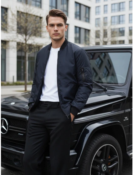 FashionStreet pánská tmavě modrá bunda bomber TX4424