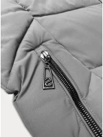 Tmavě šedá dámská zimní plus size bunda s do stehen model 21248379 - S'WEST Tmavě šedá dámská zimní plus size bunda s do stehen model 21248379 - S'WEST