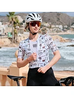Dámské cyklistické tričko model 22367824 s krátkým rukávem, velikost M – bílé - Rockbros Dámské cyklistické tričko model 22367824 s krátkým rukávem, velikost M – bílé - Rockbros