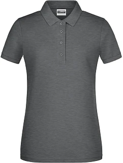 Daiber 8009 Dámské piqué polo z bio bavlny 02.8009 black heather