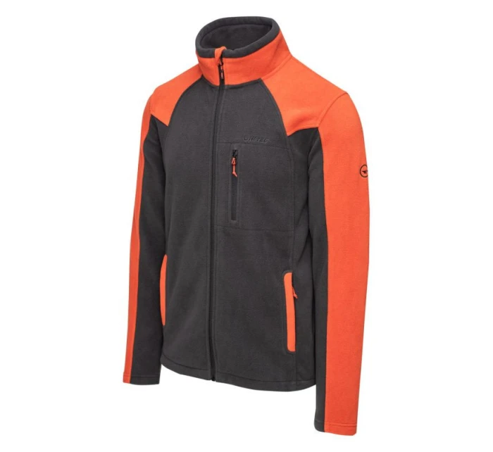 Pánská mikina Polar Monar M 92800621574 šedo-oranž - Hi-Tec Pánská mikina Polar Monar M 92800621574 šedo-oranž - Hi-Tec