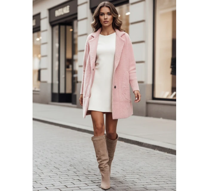 Dámský kabát RITA II růžový Dstreet model 21980442 - FashionStreet Dámský kabát RITA II růžový Dstreet model 21980442 - FashionStreet