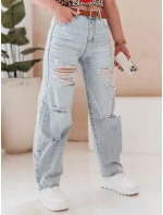 Dámské džínové kalhoty s páskem BAGGINOVA blue FashionStreet UY2683 Dámské džínové kalhoty s páskem BAGGINOVA blue FashionStreet UY2683