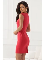 model 21234662 Klasické vypasované šaty v červené barvě - numoco model 21234662 Klasické vypasované šaty v červené barvě - numoco