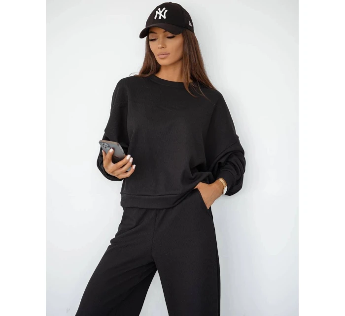 Černý dámský komplet s  mikina a kalhoty model 21470472 - Moon