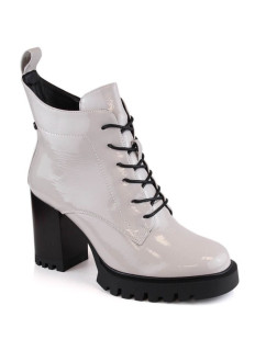 Zateplené boty na jehlovém podpatku D&A S.Barski Premium Collection W OLI234A šedá
