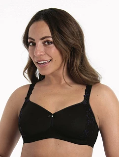 Suzette soft podprsenka košíčky se spacer-výztuží 5256 black - RosaFaia
