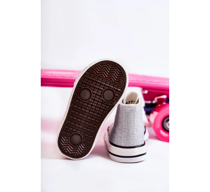 Dětské vysoké tenisky stříbrný Catrina Dětské vysoké tenisky stříbrný Catrina