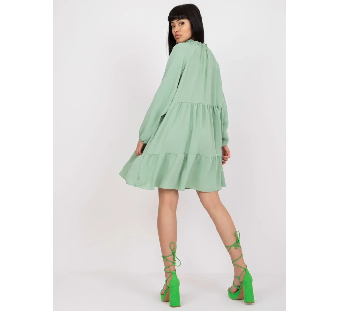Sukienka DHJ SK model 18627909 pistacjowy - FPrice Sukienka DHJ SK model 18627909 pistacjowy - FPrice