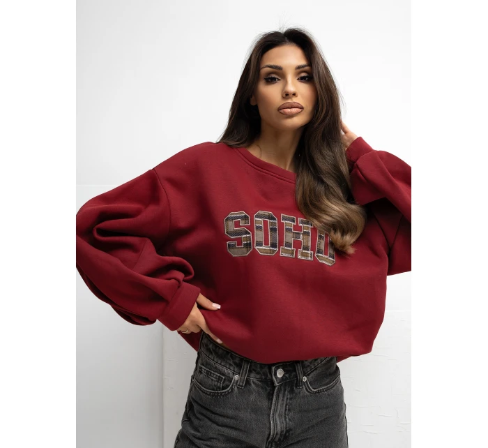 Bluza RV BL model 21777651 bordowy - FPrice Bluza RV BL model 21777651 bordowy - FPrice