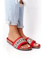 Nazouváky Na Korkové Podrážce Se Zirkony červené Be Nice Nazouváky Na Korkové Podrážce Se Zirkony červené Be Nice