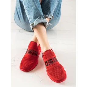 Luxusní červené  tenisky dámské bez podpatku