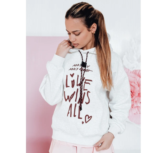 Dámská mikina oversize LOVEWILL šedá FashionStreet BY1468
