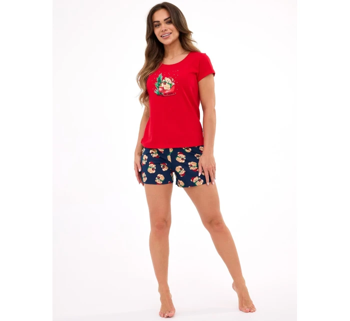 model 21416897 Teddy 2 cr/r Vánoce S2XL dámské pyžamo - Cornette