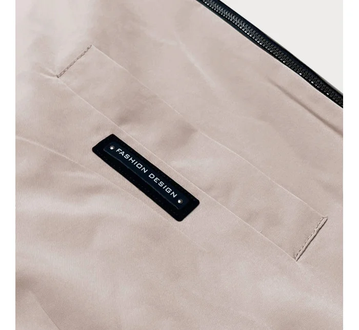 Světle béžová dámská bunda s ozdobnou lemovkou model 18059044 - S'WEST